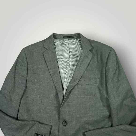 Banana Republic Blazer Sport Coat Mens 40R Modern Slim Fit Wool Blend Nail Head - Picture 6 of 9